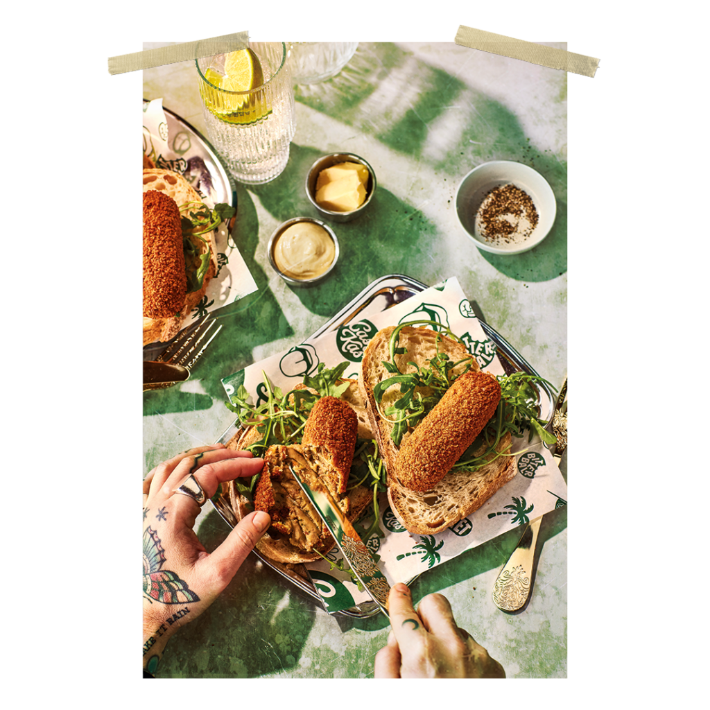 2 Cas & Kas kroketten op een sneetje brood